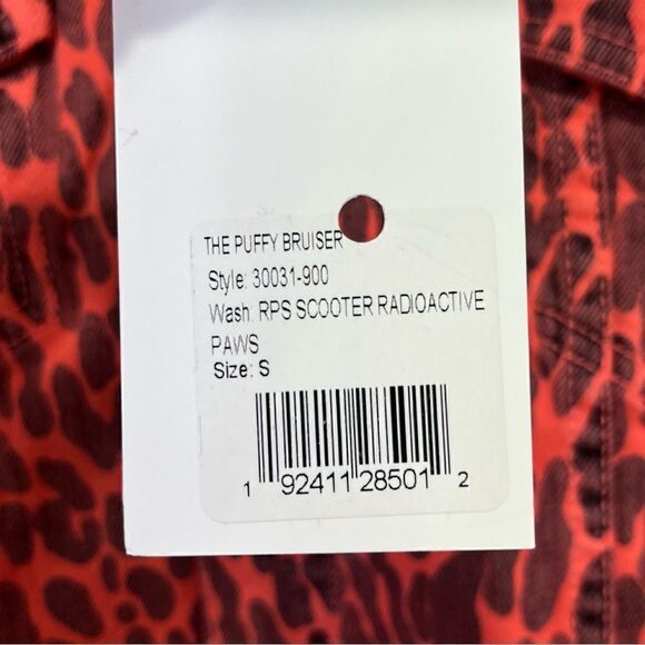 NEW MOTHER The Puffy Bruiser Jacket in Radioactive Paws Leopard Small - Picture 8 of 12